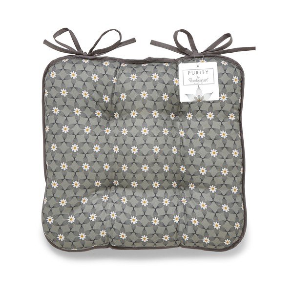 Cuscino di seduta in cotone grigio Purity - Cooksmart ®-image-2