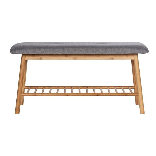 Scarpiera in bambù con panca in colore naturale Bahari - Wenko-image-2