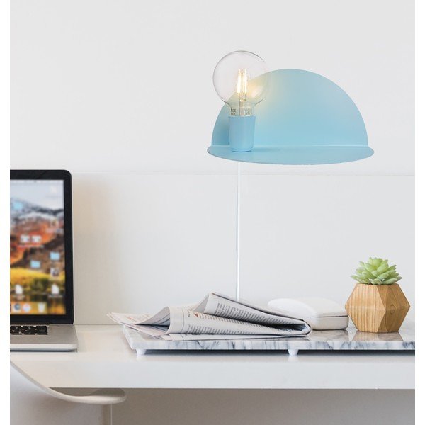 Lampada da parete blu con mensola Shelfie - Homemania Decor-image-1
