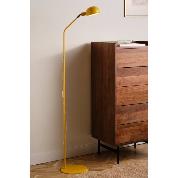 Lampada da terra gialla in metallo con struttura flessibile (altezza totale 146 cm) Lincon – Jotex-image-1