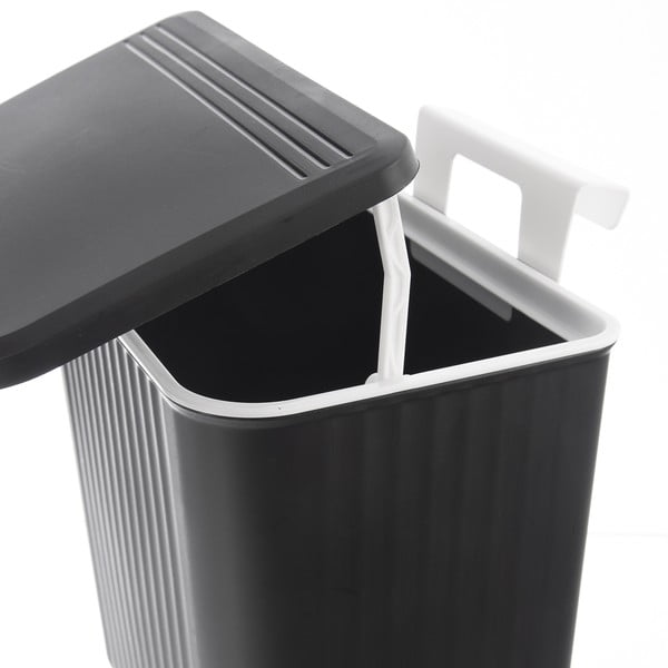 Cestino per la spazzatura nero in plastica 13 l – Orion-image-3