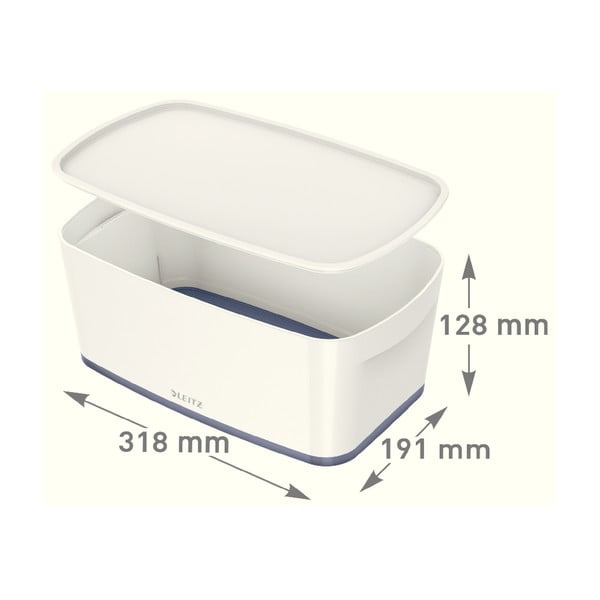 Contenitore bianco e turchese con coperchio Office, volume 5 l MyBox - Leitz-image-4