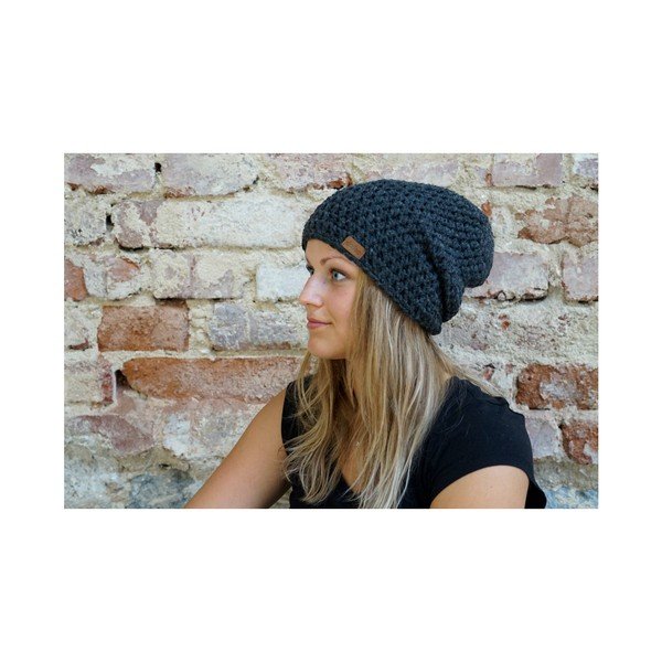 Cappello da notte grigio scuro lavorato a mano all'uncinetto - DOKE-image-4