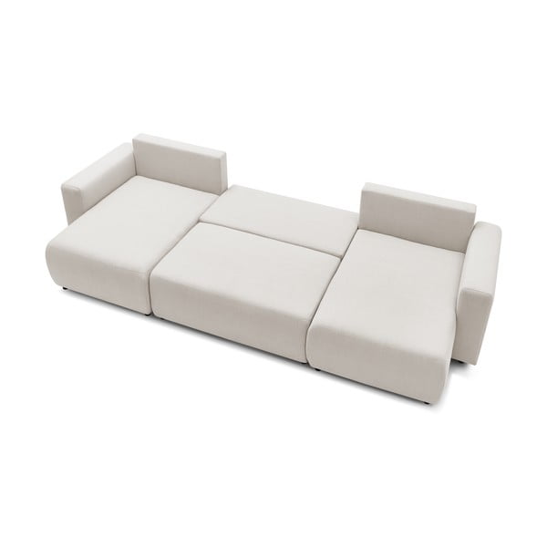 Divano letto a U beige chiaro Envy - Bobochic Paris-image-4