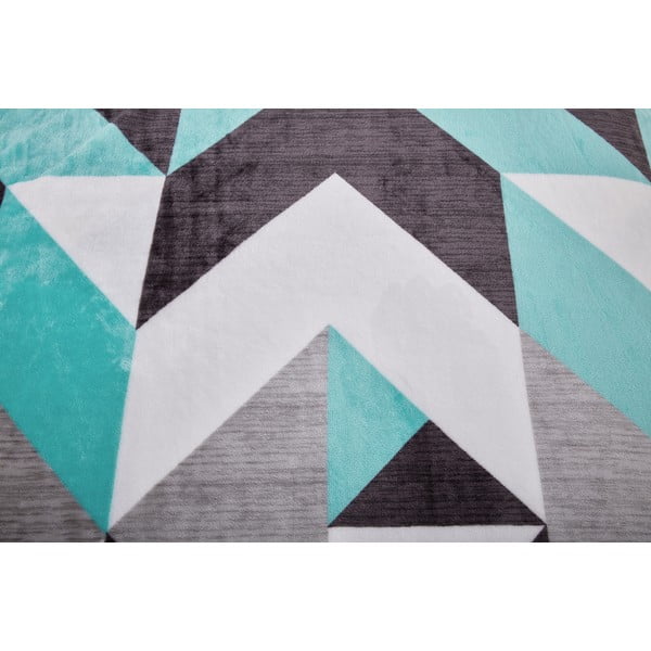 Biancheria da letto grigia/turchese in micropile per letto singolo 140x200 cm Abstract  – My House-image-4