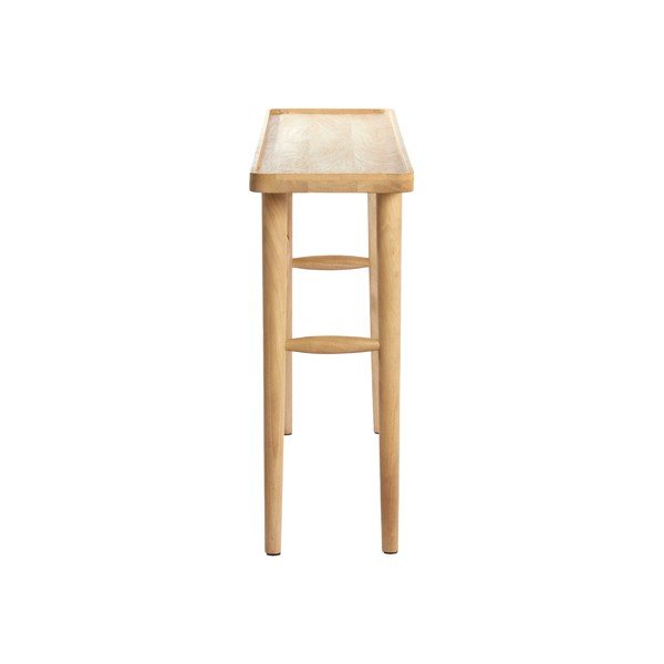 Tavolo consolle di colore naturale in mango massiccio 30x120 cm Qiano – Light & Living-image-2