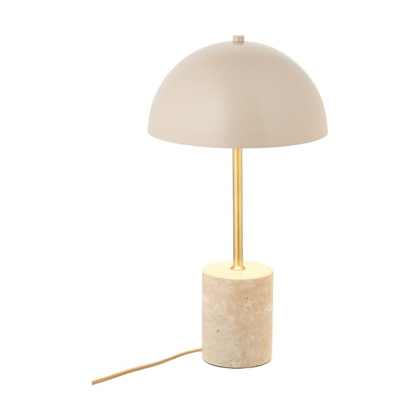 Lampada da tavolo beige con paralume in metallo (altezza totale 45 cm) Sheffield – House Nordic-image-3