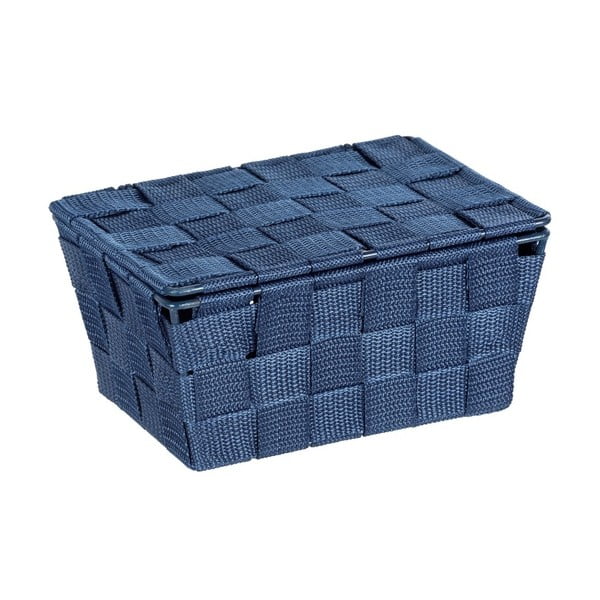 Cestino blu scuro con coperchio Adria - Wenko