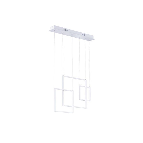 Apparecchio a sospensione LED in metallo bianco Tucson, 150 cm - Trio