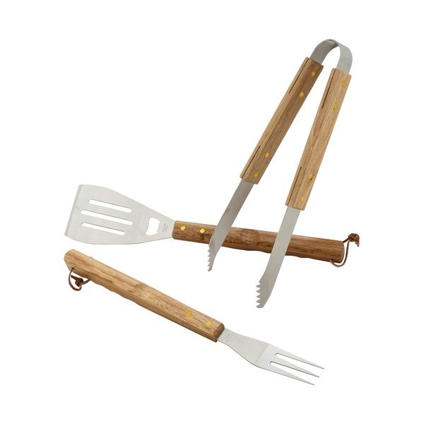 Set di 3 utensili per grigliare Wood - Cattara-image-1