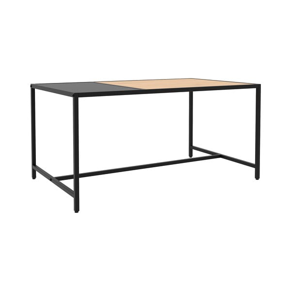 Tavolino in nero-naturale 60x100 cm Altino - Unique Furniture-image-2