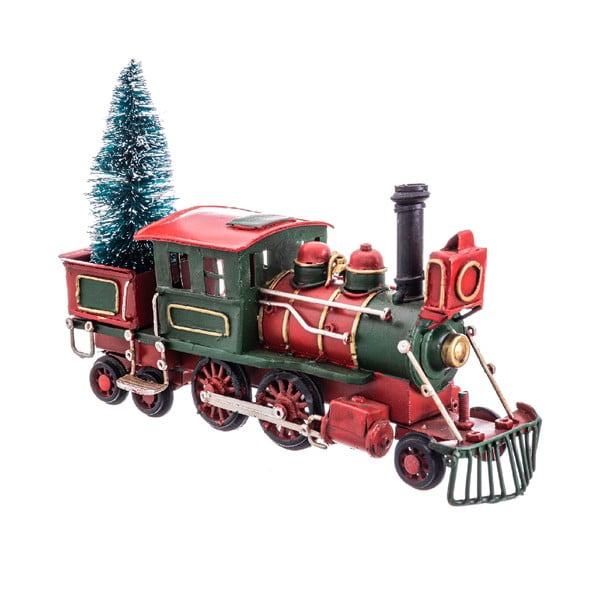 Statuetta natalizia in metallo (altezza totale 13 cm) Train – Casa Selección