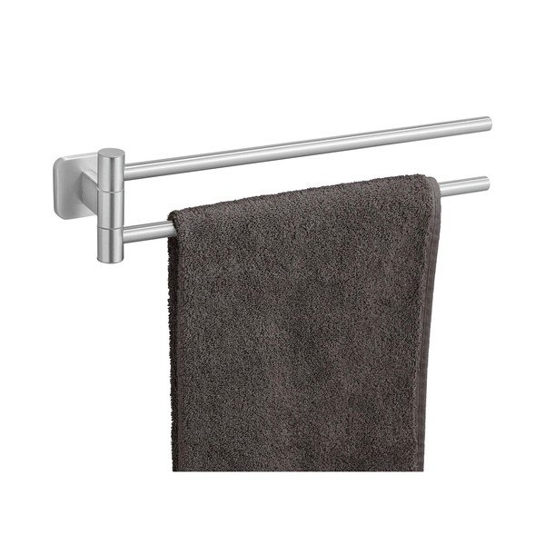 Portasciugamano da parete color argento opaco in acciaio inox Porto – Wenko