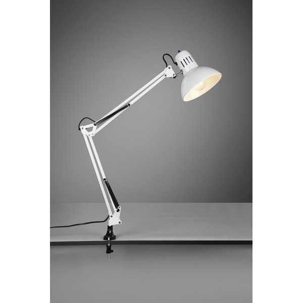 Lampada da tavolo bianca con struttura flessibile/con clip (altezza totale 73,5 cm) Tajo – Trio-image-2