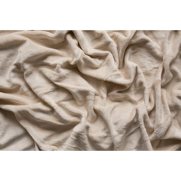 Lenzuolo con angoli color crema in microflanella 180x200 cm Basic – Jerry Fabrics-image-3