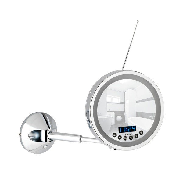 Nástěnné zvětšovací zrcadlo s LED světlem a rádiem Wenko Imperial-image-1