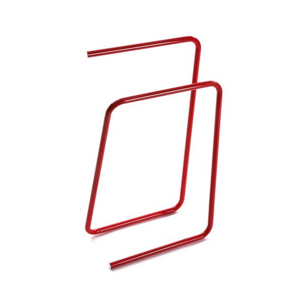 Porta asciugamani in metallo rosso Rojo - Versa-image-1