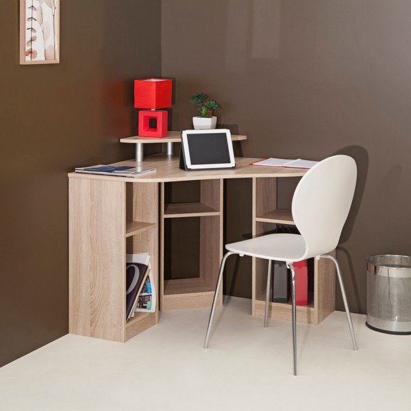 Tavolo da lavoro angolare marrone Angolo - TemaHome-image-1
