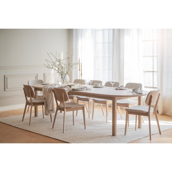 Tavolo da pranzo con piano effetto rovere allungabile 105x220 cm Gifford – Rowico-image-1