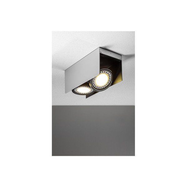 Lampada da soffitto bianco-nera con paralume in metallo 14x31 cm Verso - GTV-image-1