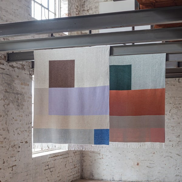 Coperta color verde-mattone 125x190 cm Brick - Mette Ditmer Denmark-image-3