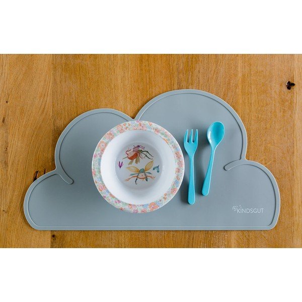 Tovaglietta in silicone grigio scuro Cloud, 49 x 27 cm - Kindsgut-image-1
