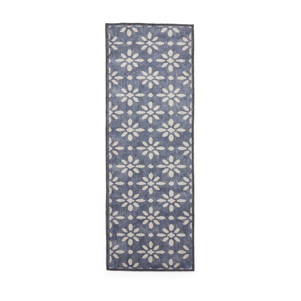 Passatoia blu scuro lavabile 76x230 cm Coral Blue – Think Rugs