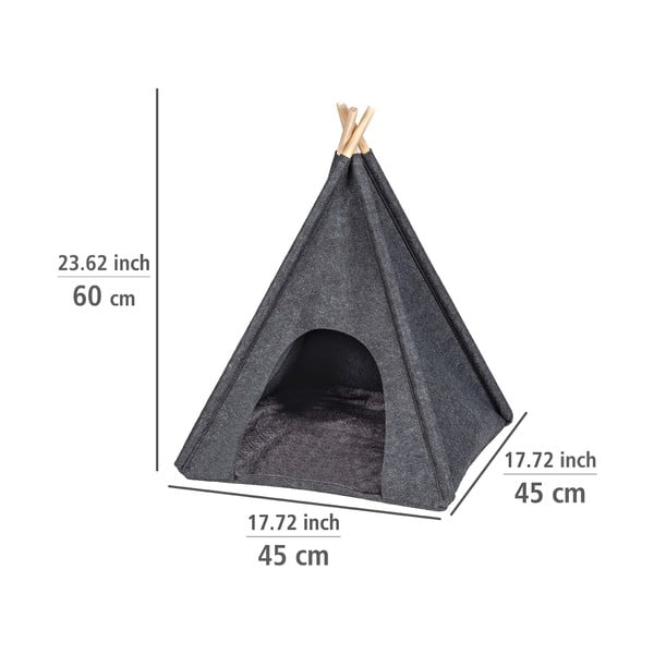 Tenda a tenda per animali domestici grigio scuro Tipi - Wenko-image-4