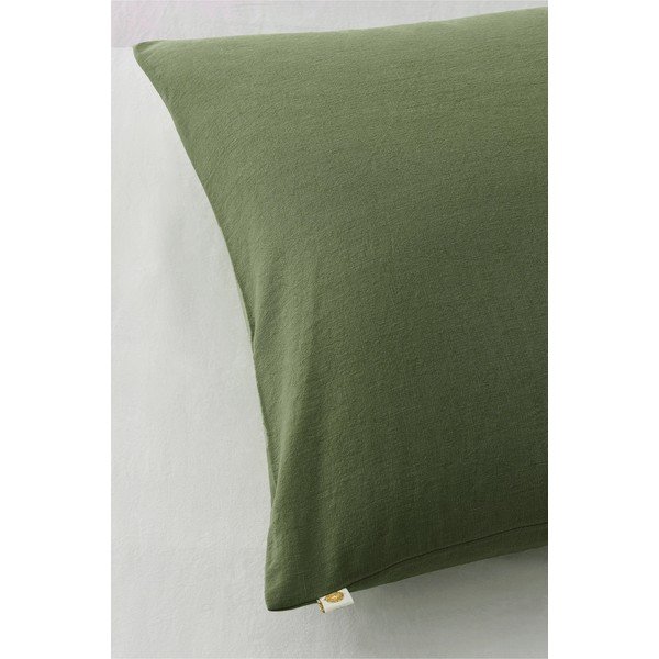 Set copripiumino e federa verde in misto lino per letto singolo 150x200 cm Elly – Ellos Home-image-3