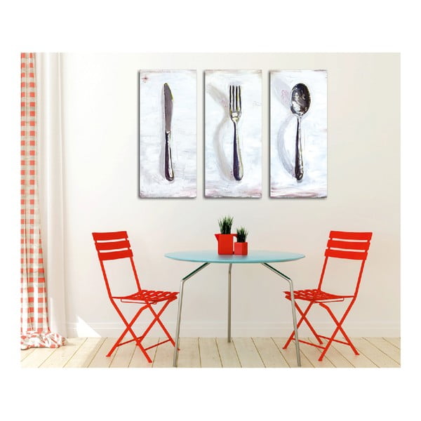 Pittura in 3 parti su tela Cena - Wallity-image-2