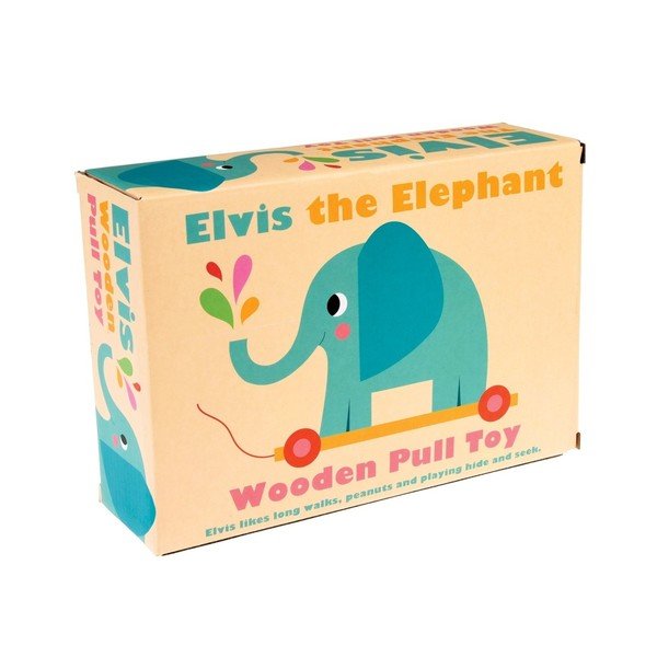 Giocattolo di legno Elvis l'elefante, lunghezza 18 cm Elvis the Elephant - Rex London-image-2