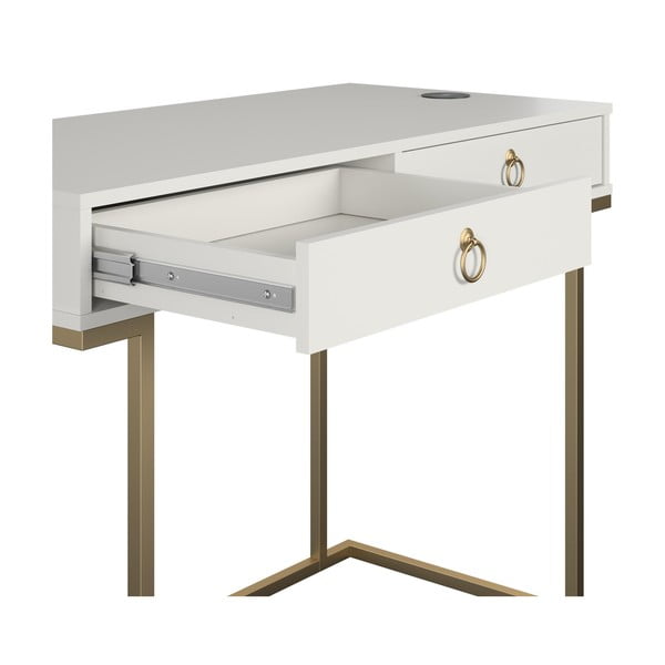 Tavolo da lavoro bianco Camila - CosmoLiving by Cosmopolitan-image-2