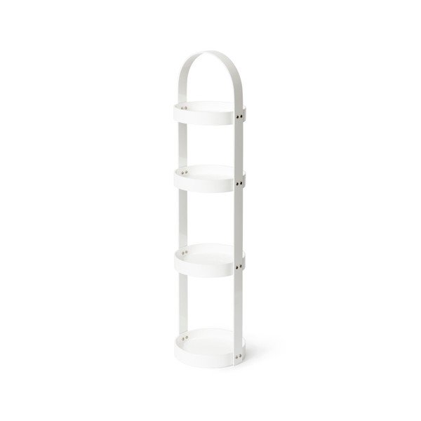 Supporto rotondo in legno bianco a quattro livelli Mezza - Wireworks-image-4
