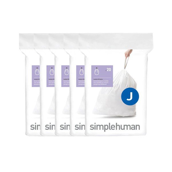 Sacchetti della spazzatura con chiusura 100 pz 45 l J – simplehuman-image-1