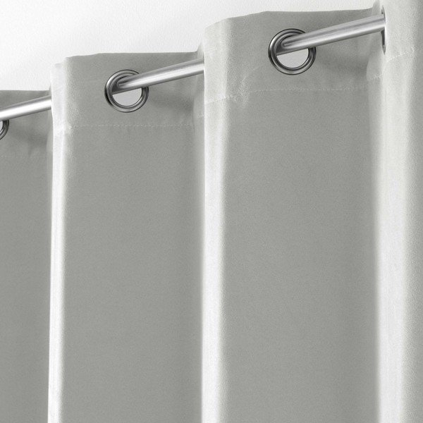 Tenda scamosciata grigio chiaro 140x240 cm Sultane - douceur d'intérieur-image-1
