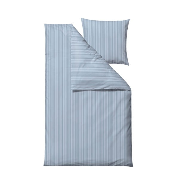 Set copripiumino e federa azzurro in tessuto damascato per letto singolo 140x200 cm Noble – Södahl