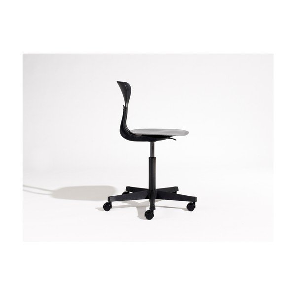 Sedia girevole per bambini grigia e nera con ruote Ray - Flexa-image-1