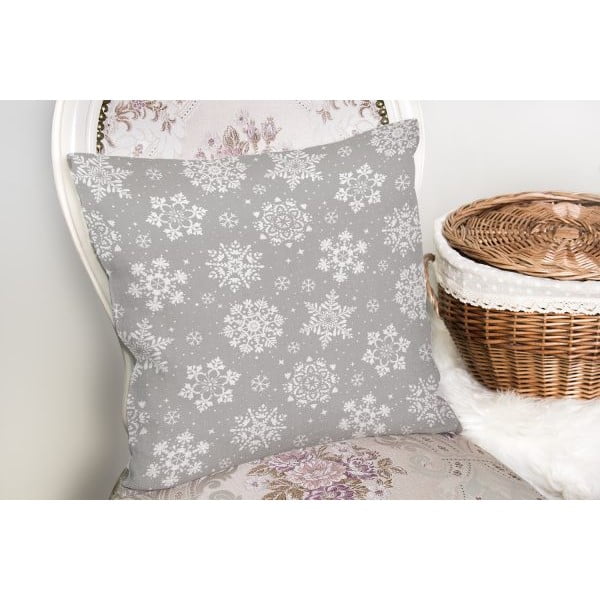 Federa natalizia Fiocchi di neve, 42 x 42 cm - Minimalist Cushion Covers-image-2