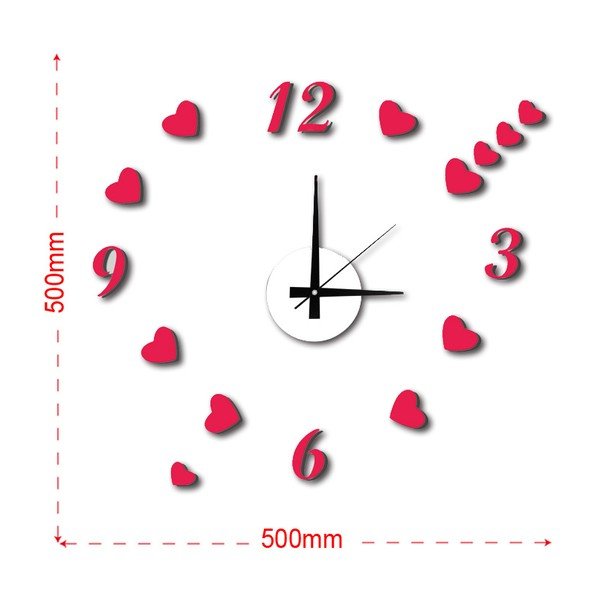 Orologio da parete Hearts, ⌀ 50 cm - Mauro Ferretti-image-2