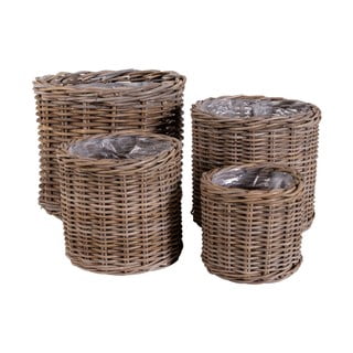 Set di cesti in vimini 4 pz ø 40x35 cm Bogor – House Nordic