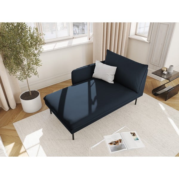 Poltrona in velluto blu scuro (angolo sinistro) Vienna - Cosmopolitan Design-image-4