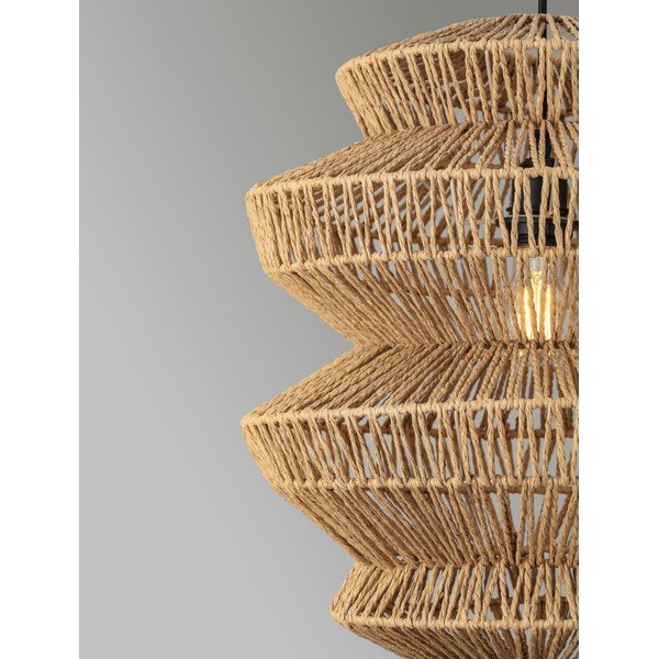 Lampadario di colore naturale con rivestimento in corda ø 40 cm Nua – Nova Luce-image-2