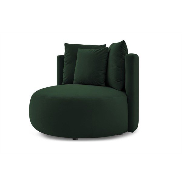 Poltrona verde scuro con rivestimento in velluto Cesar – Bobochic Paris