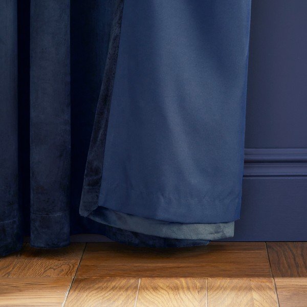 Tende in tessuto dimout blu in set di 2 168x229 cm Kingsley - Catherine Lansfield-image-2