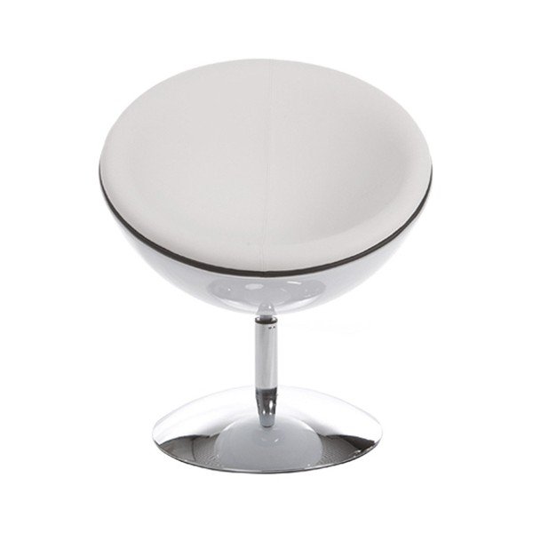 Poltrona girevole bianca Sphere - Kokoon-image-1