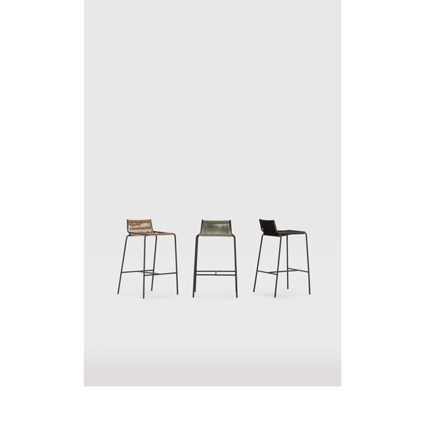 Sgabello da bar verde in metallo (altezza della seduta 65 cm) Emily – Marckeric-image-1