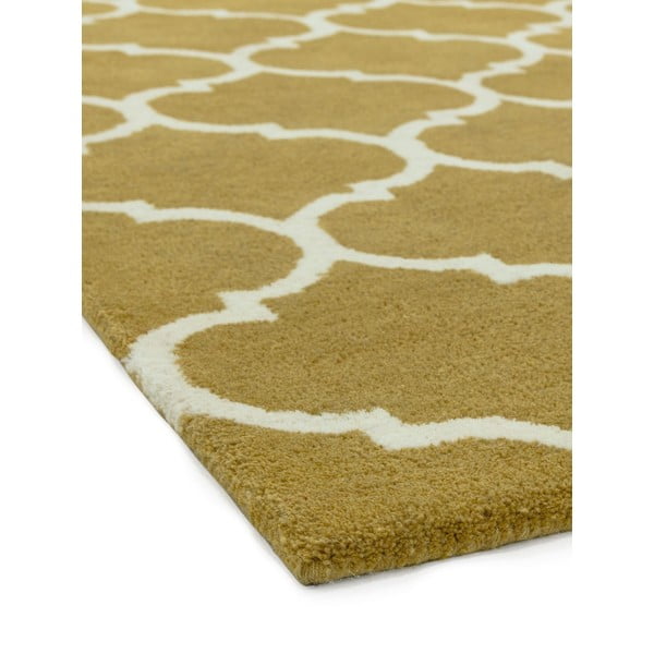 Tappeto in lana giallo ocra tessuto a mano 160x230 cm Albany - Asiatic Carpets-image-2