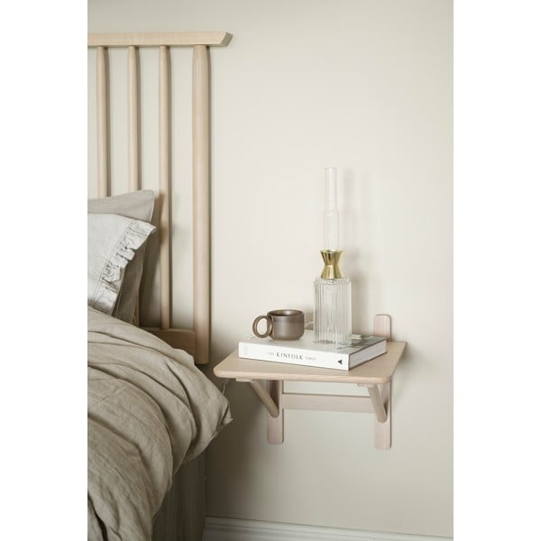 Comodino in rovere con mensole Camrose - Rowico-image-1