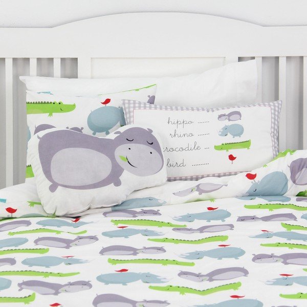 Copripiumino e cuscino in cotone per bambini , 140 x 200 cm Hippo - Mr. Fox-image-4