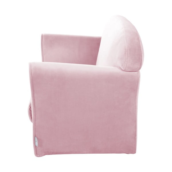 Divano per bambini in velluto rosa chiaro 78 cm Lil Sofa - Roba-image-2